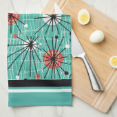 原子ターコイズ キッチンタオル (四つ折り)