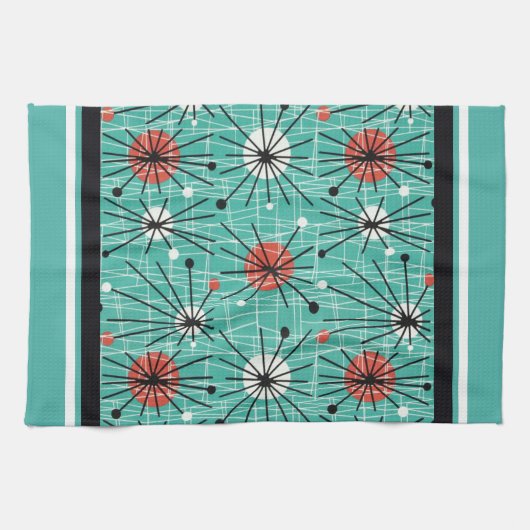 原子ターコイズ キッチンタオル (横)