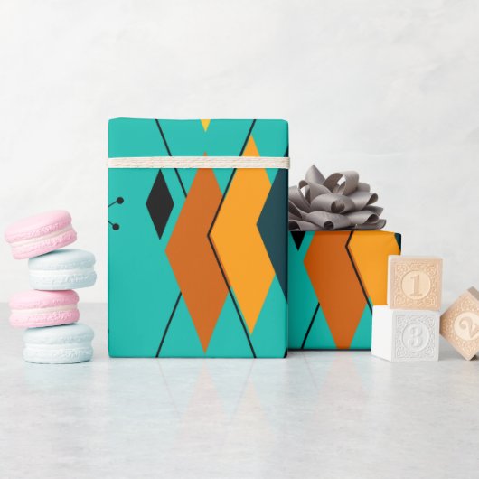 原子ダイヤモンド ラッピングペーパー (ベビーシャワー)