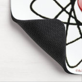 原子バレンタイン赤いハート マウスパッド (コーナー)