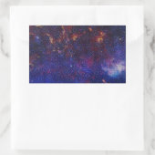 原子パターン 長方形シール (バッグ)