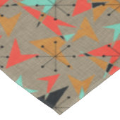 原子パターン、50年代のスタイルテーブルクロス、52"x70" テーブルクロス (アングル)