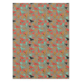 原子パターン、50年代のスタイルテーブルクロス、52"x70" テーブルクロス (正面)