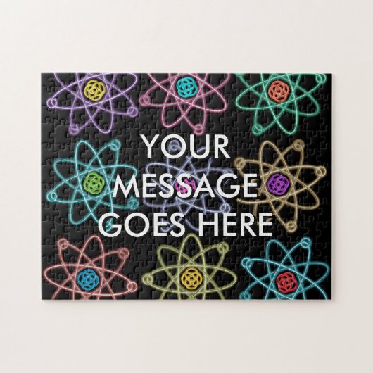 原子パーソナライズされた構造パターン科学 ジグソーパズル (横)