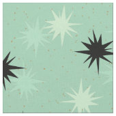 原子ヒスイ及びミントのスターバストの綿織物 ファブリック (クローズアップ)