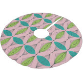 原子ピンクのOgee及びスターバストのクリスマスツリーのスカート ブラッシュドポリエステルツリースカート (アングル)