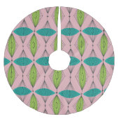 原子ピンクのOgee及びスターバストのクリスマスツリーのスカート ブラッシュドポリエステルツリースカート (正面)