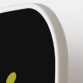 原子ファンキースターバストオンブラックミッドセンチュリーレトロ ピックルボールラケット (左詳細)