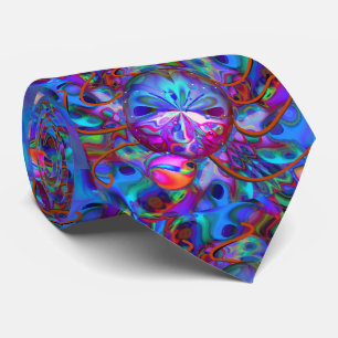 原子ベッドカッコいいバトリップ(幻覚体験)のようなグモダン抽象芸術 ネクタイ