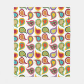 原子ペイズリー フリースブランケット (正面)