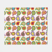 原子ペイズリー フリースブランケット (正面(横))