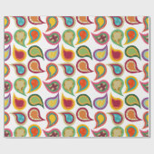 原子ペイズリー ラッピングペーパー (フラット)