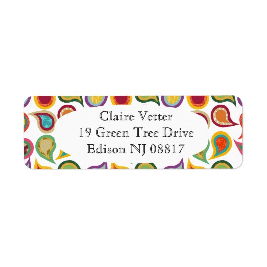 原子ペイズリー ラベル (正面)