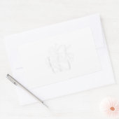 原子ボーリングおもしろい科学ボーリング 長方形シール (封筒)