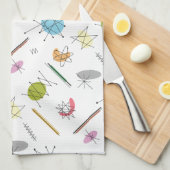 原子ポップ・アートの キッチンタオル (四つ折り)