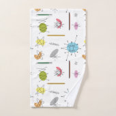 原子ポップ・アートの バスタオルセット (ハンドタオル)