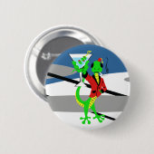 原子ラウンジトカゲボタン 缶バッジ (正面&裏面)