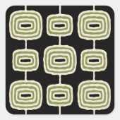 原子リングや輪抽象芸術パターン スクエアシール (正面)