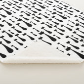 原子レトロの黒猫のシルエットパターン シェルパブランケット (3/4)