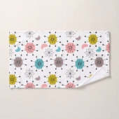 原子レトロスターバストパターン バスタオルセット (ハンドタオル)