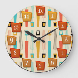 原子レトロ円形 ラージ壁時計