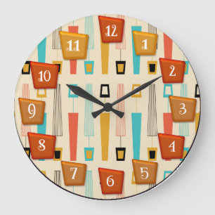 原子レトロ円形 ラージ壁時計