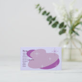 原子レトロ紫 名刺 (スタンド正面)