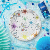 原子レトロ ペーパープレート (パーティー)