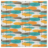 原子世紀半ばの楕円形パターン ファブリック (クローズアップ)