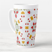 原子中世紀の花ヴィンテージ カフェラテマグ (左アングル)