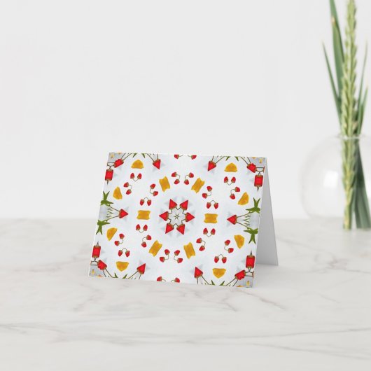 原子中世紀の花ヴィンテージ カード (正面)