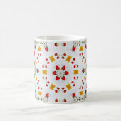 原子中世紀の花ヴィンテージ コーヒーマグカップ (中央)