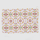 原子中世紀の花ヴィンテージ ゴルフタオル (横)