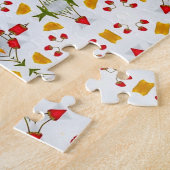 原子中世紀の花ヴィンテージ ジグソーパズル (側面)