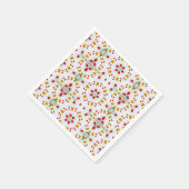 原子中世紀の花ヴィンテージ スタンダードカクテルナプキン (角)