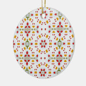 原子中世紀の花ヴィンテージ セラミックオーナメント (左)