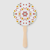 原子中世紀の花ヴィンテージ ハンドファン (裏面)