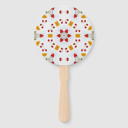 原子中世紀の花ヴィンテージ ハンドファン (正面)