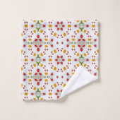 原子中世紀の花ヴィンテージ バスタオルセット (ウォッシュタオル)