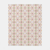 原子中世紀の花ヴィンテージ フリースブランケット (正面)