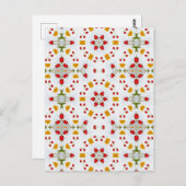 原子中世紀の花ヴィンテージ ポストカード (正面/裏面)