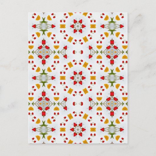 原子中世紀の花ヴィンテージ ポストカード (正面)