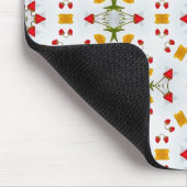 原子中世紀の花ヴィンテージ マウスパッド (コーナー)