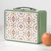 原子中世紀の花ヴィンテージ メタルランチボックス (インサイチュ)