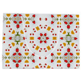 原子中世紀の花ヴィンテージ ラージペーパーバッグ (裏面)