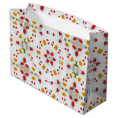 原子中世紀の花ヴィンテージ ラージペーパーバッグ (裏面アングル)