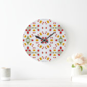 原子中世紀の花ヴィンテージ ラージ壁時計 (ホーム)