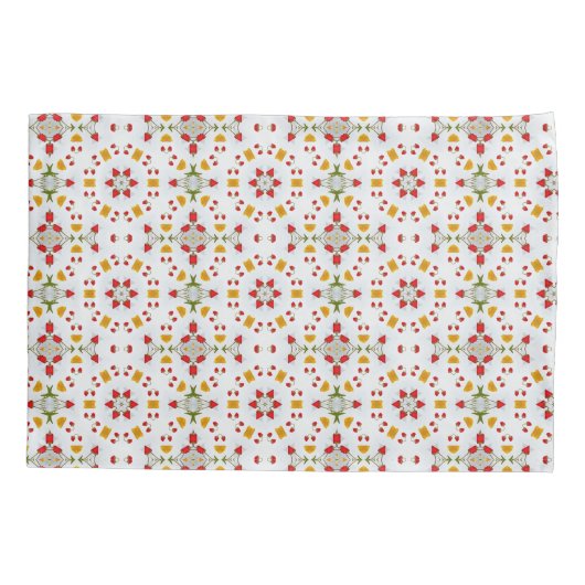 原子中世紀の花ヴィンテージ 枕カバー (裏面)