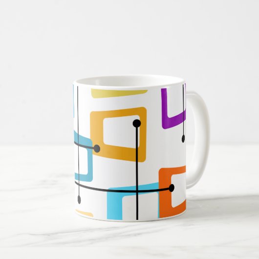 原子中世紀モダン コーヒーマグカップ (正面右)