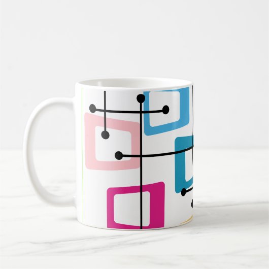 原子中世紀モダン コーヒーマグカップ (左)